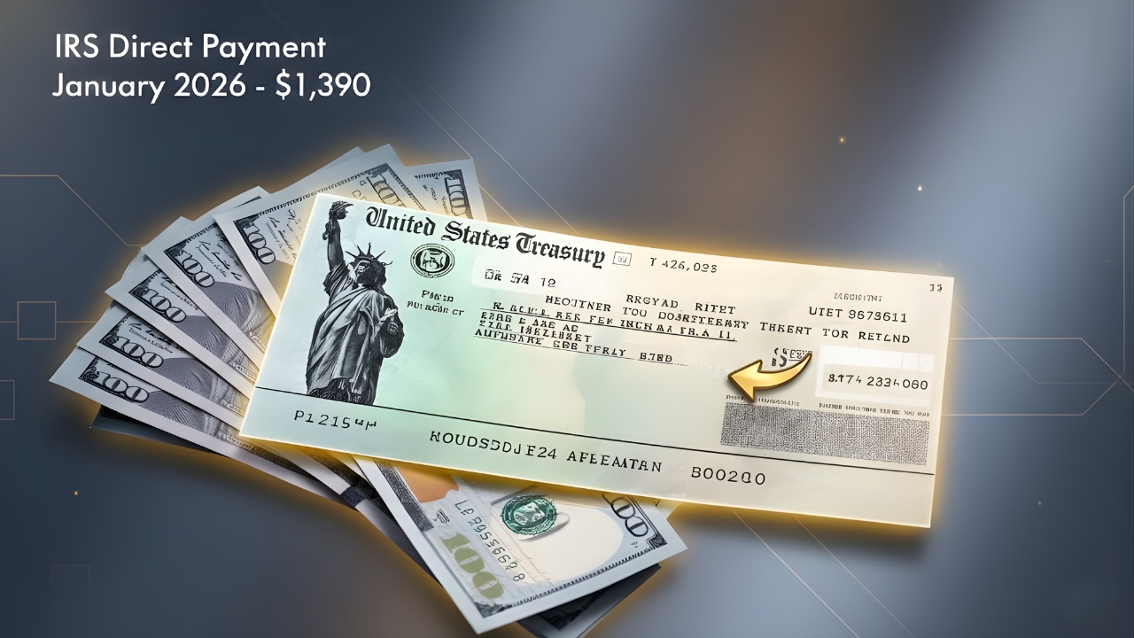 IRS confirma pago de $1,390 por depósito directo en enero de 2026